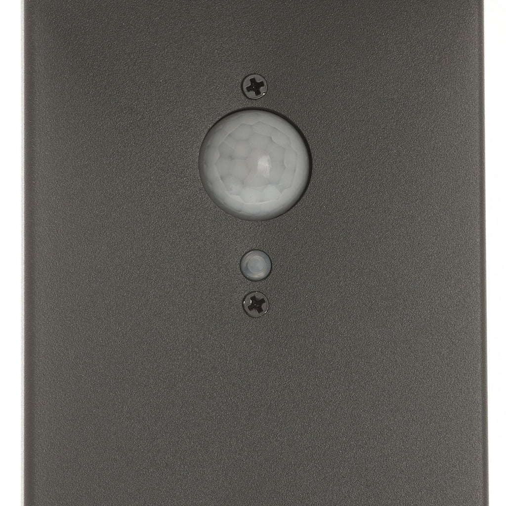 LED solcelle pullertlys Chioma med bevegelsessensor antrasitt IP44 sideprofil