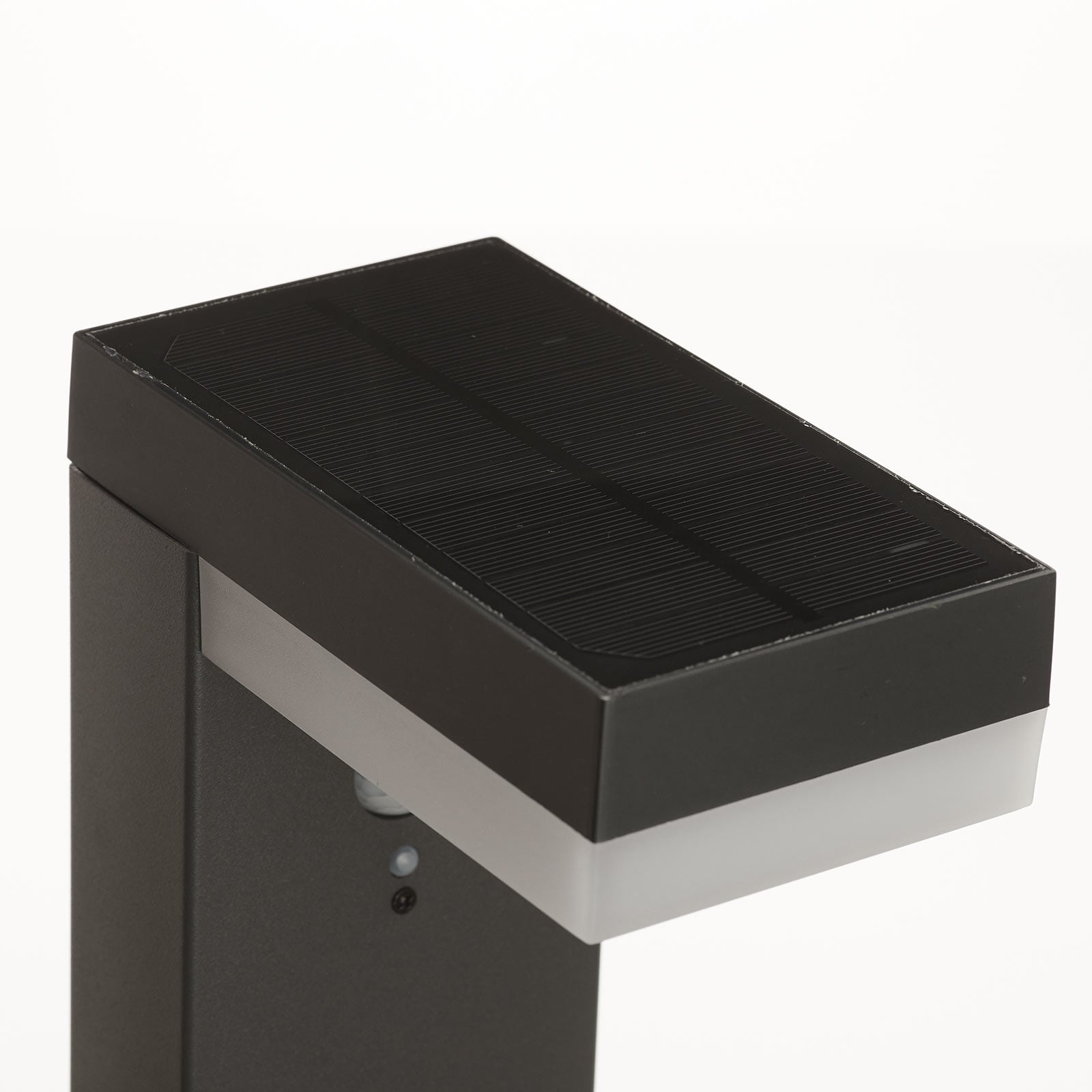 LED solcelle pullertlys Chioma med bevegelsessensor antrasitt IP44 bevegelsessensor