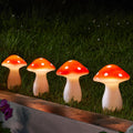 LED solcelle-spyd Fairy Mushroom 4-sett rød/hvit IP44 forside