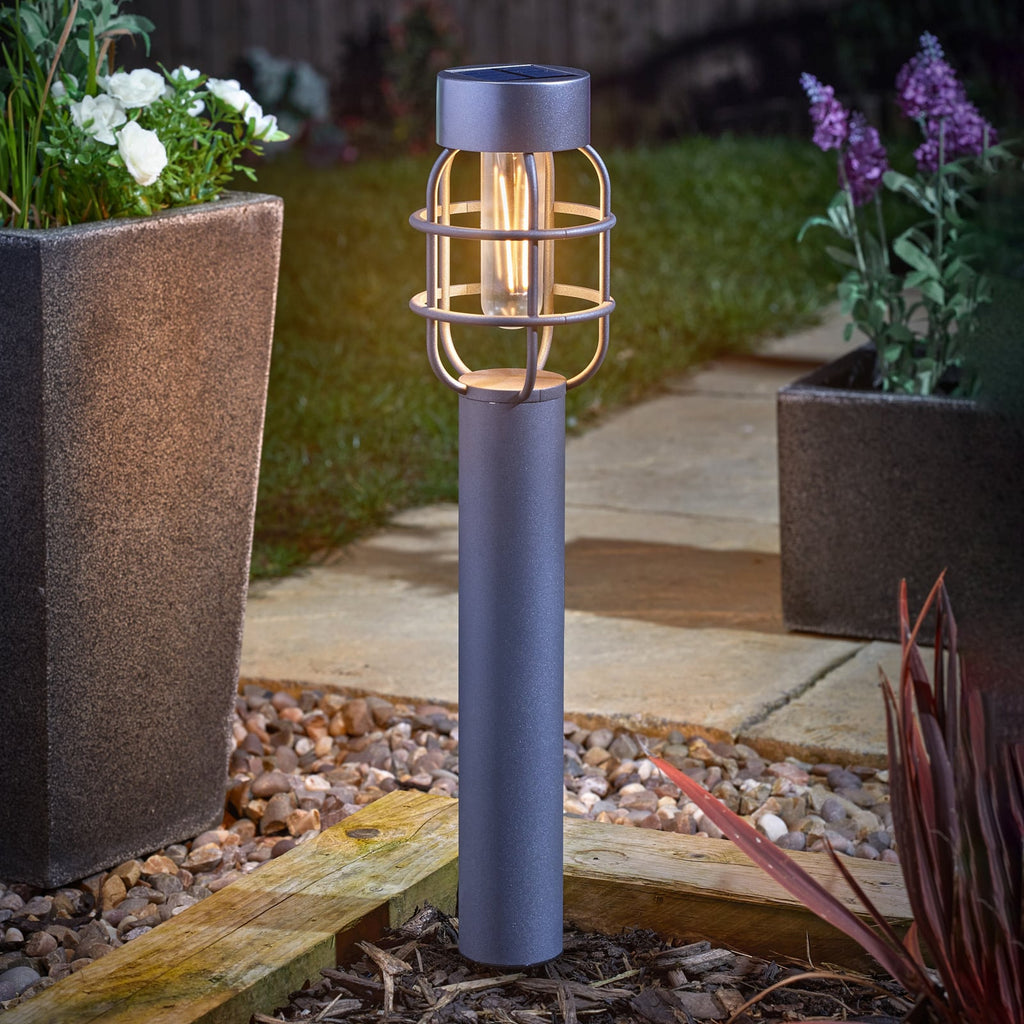 LED solcelle spydlampe Anglia 2-pk antrasitt IP44 forfra