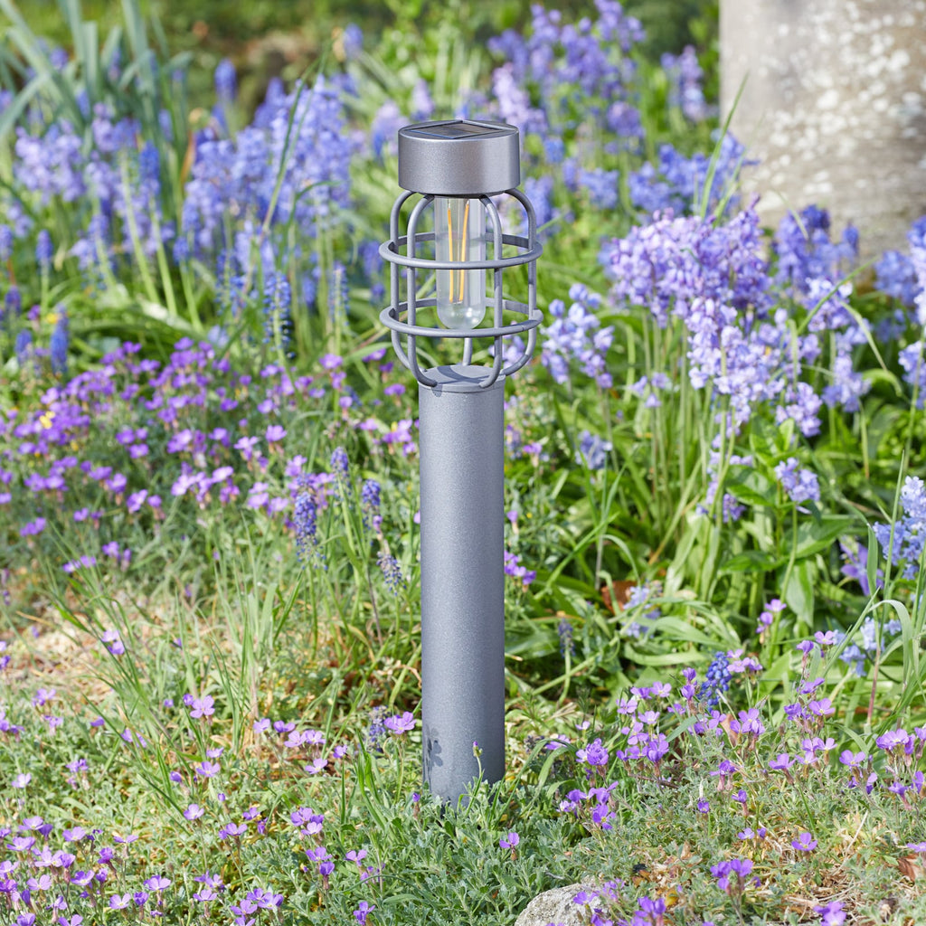LED solcelle spydlampe Anglia 2-pk antrasitt IP44 bakside