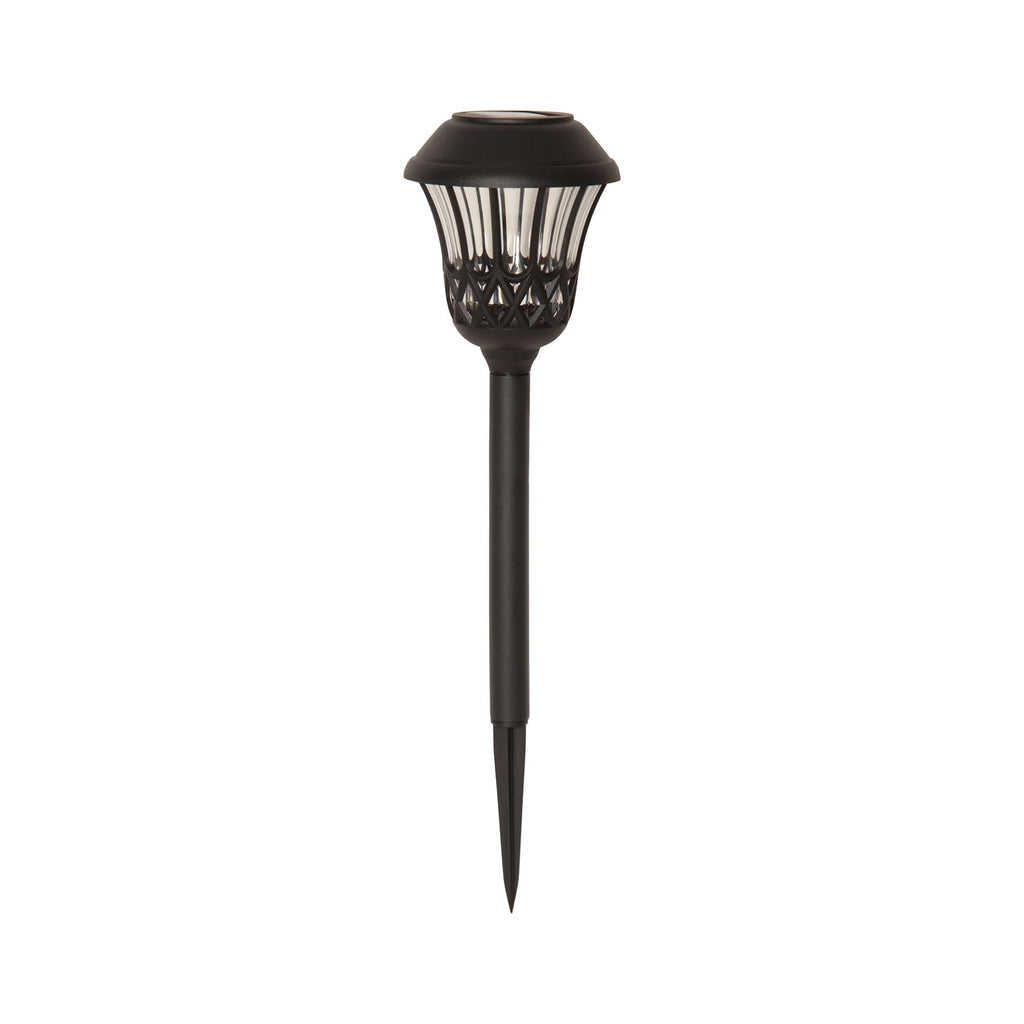 LED solcelle spydlampe Lace svart 31 cm forfra