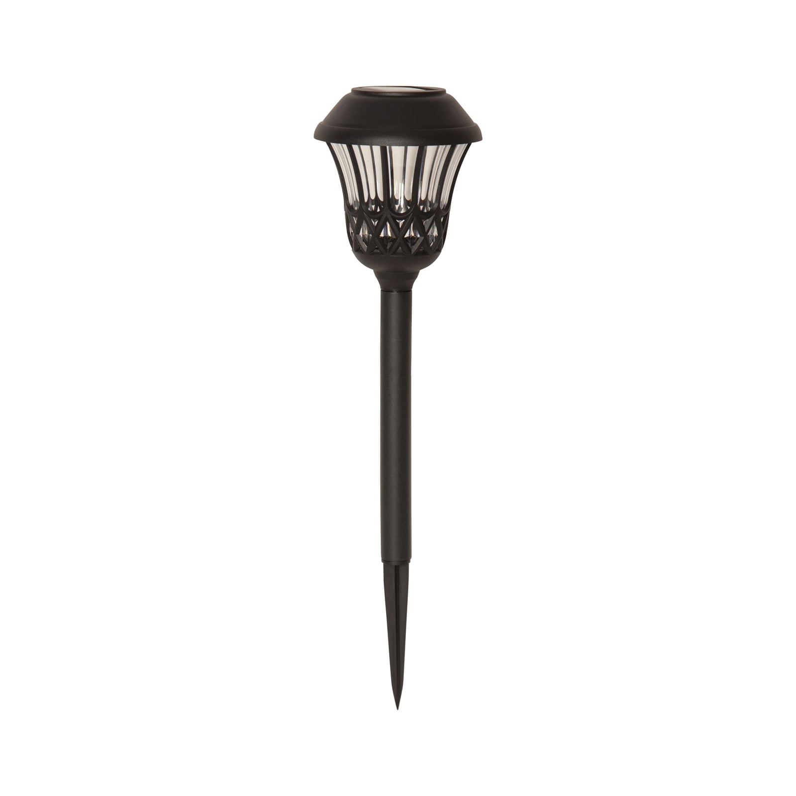 LED solcelle spydlampe Lace svart 31 cm forfra
