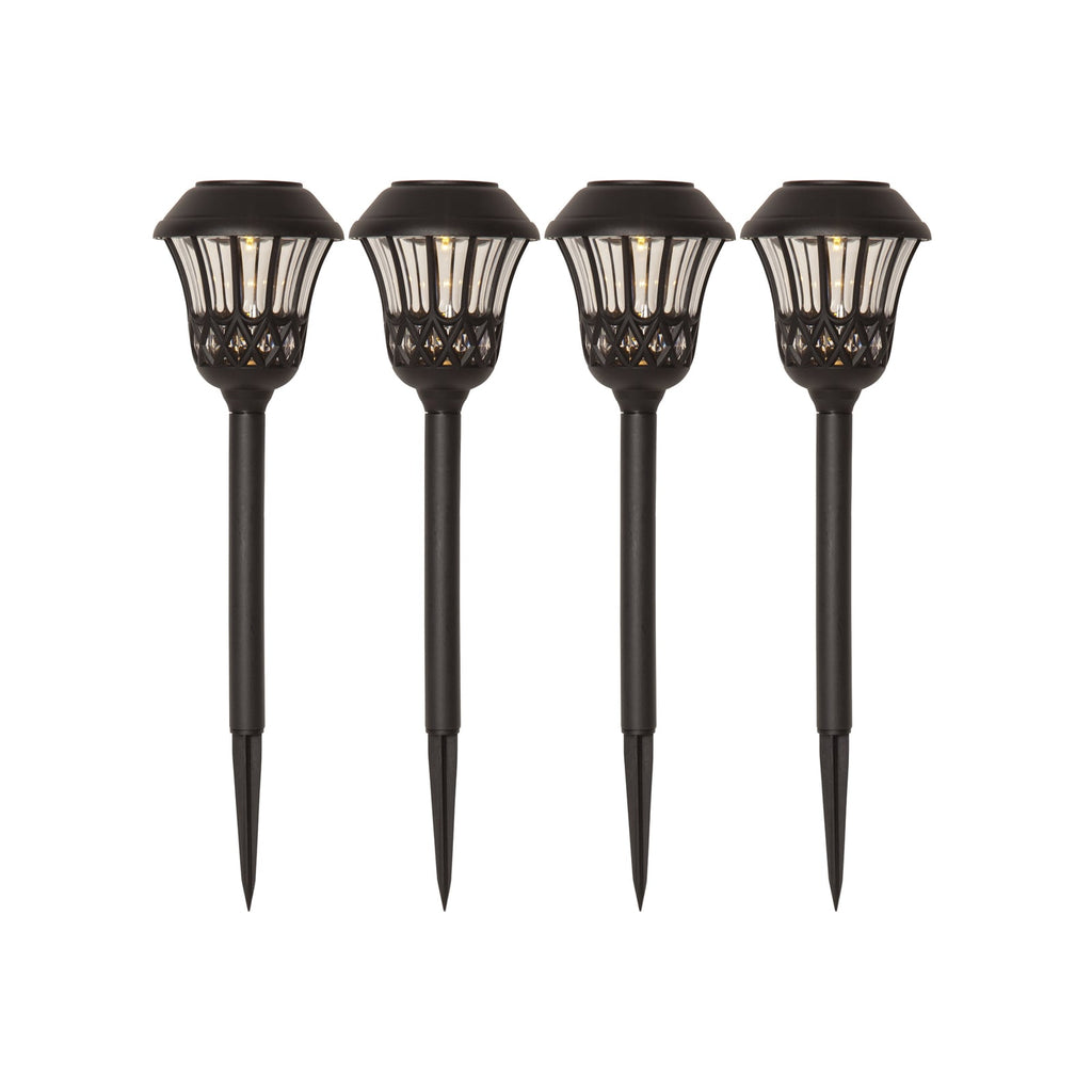 LED solcelle spydlampe Lace svart 31 cm bakside