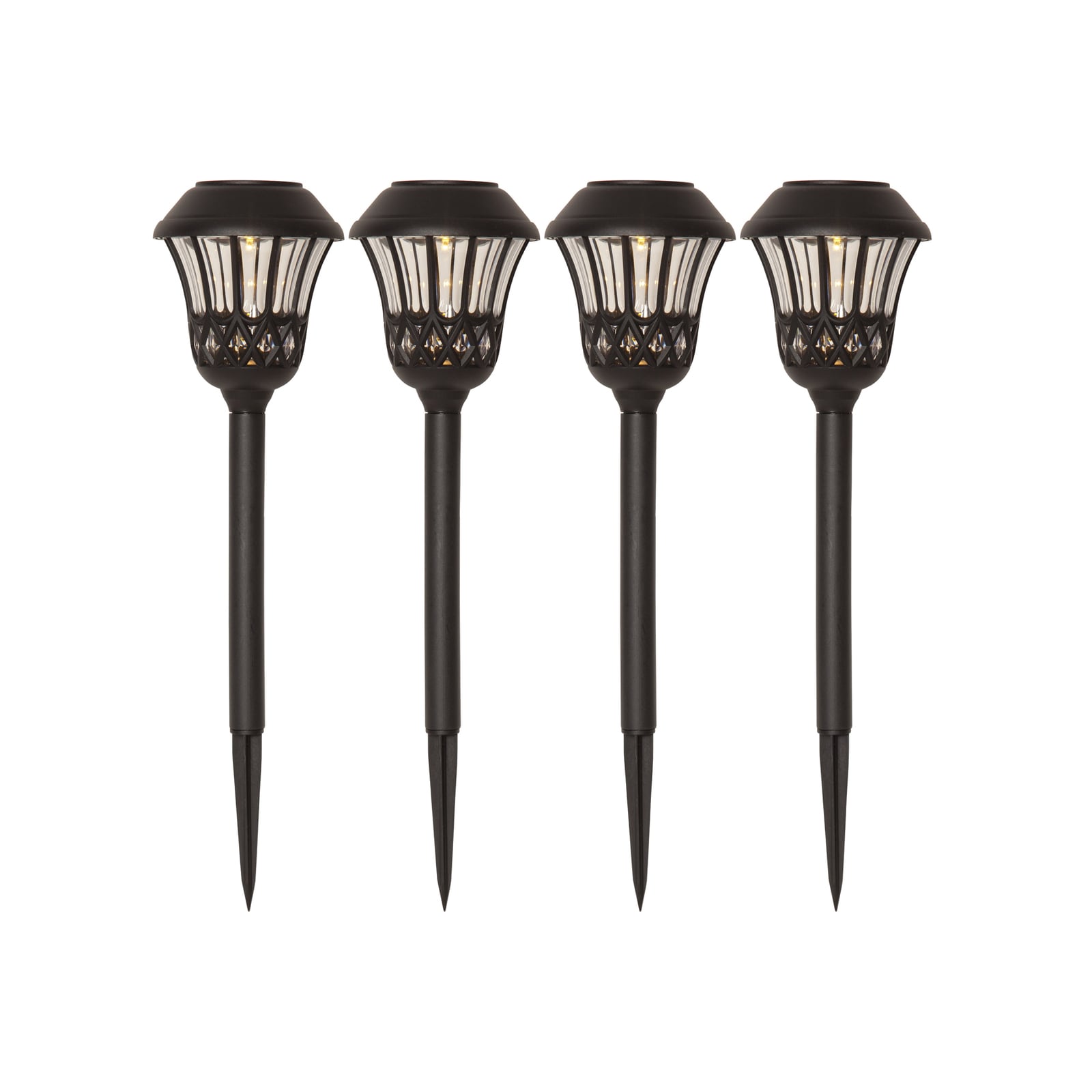 LED solcelle spydlampe Lace svart 31 cm bakside