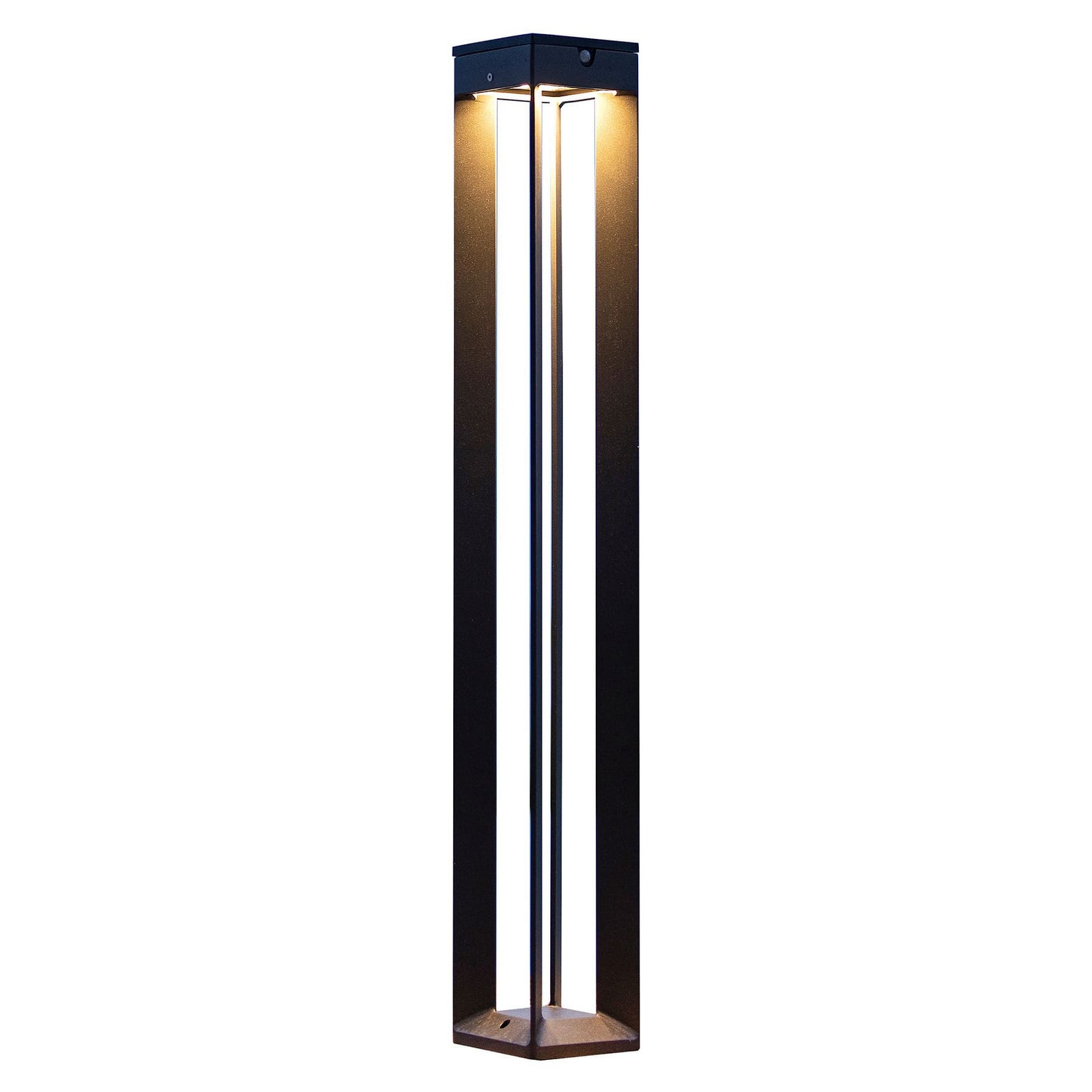 LED solcelle sti-lampe Borne detalj bevegelsessensor og dimmer
