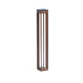LED solcelle sti-lampe Borne dimbar rustfarget forfra