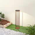 LED solcelle sti-lampe Evelis med bevegelsessensor rustfarget IP54 forfra
