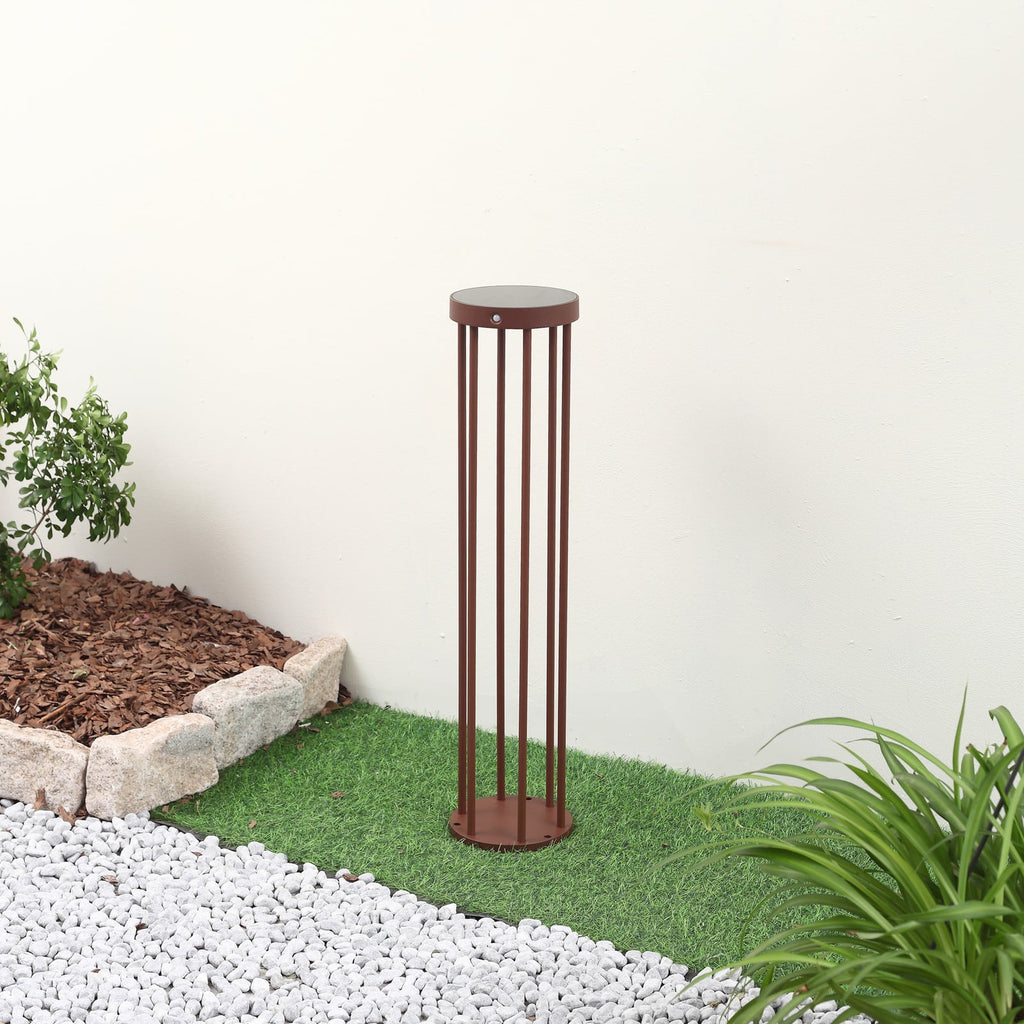 LED solcelle sti-lampe Evelis bakside og sensor detalj