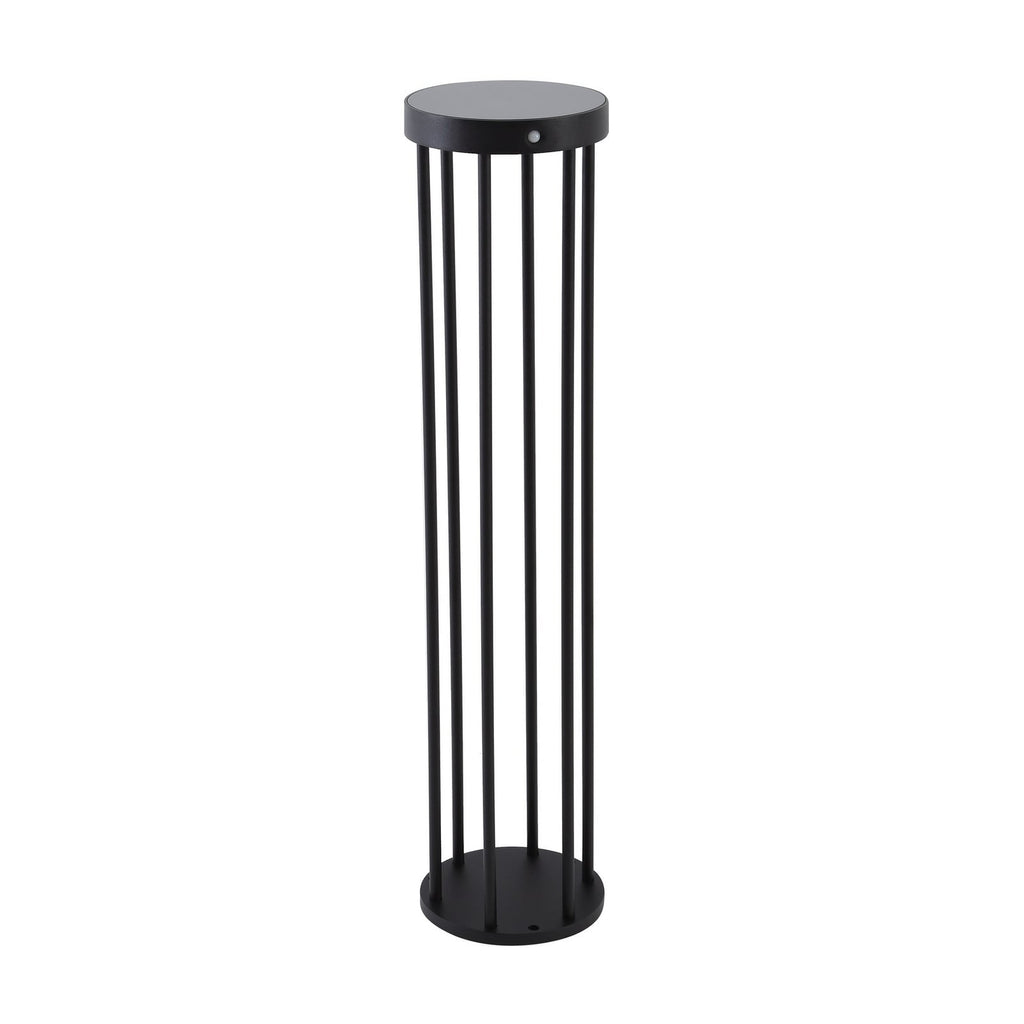 LED solcelle sti-lampe Evelis med bevegelsessensor svart IP54 detalj