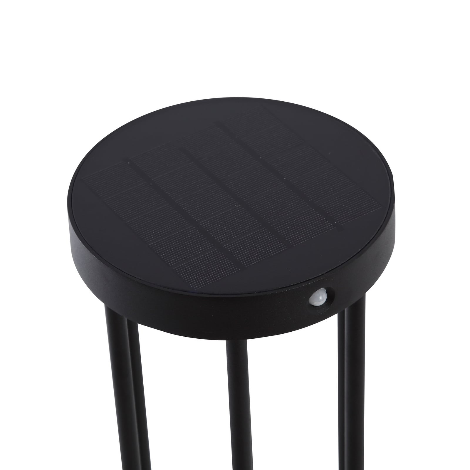 LED solcelle sti-lampe Evelis med bevegelsessensor svart IP54 nærbilde