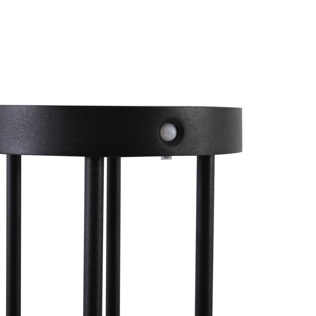 LED solcelle sti-lampe Evelis med bevegelsessensor svart IP54 sensor