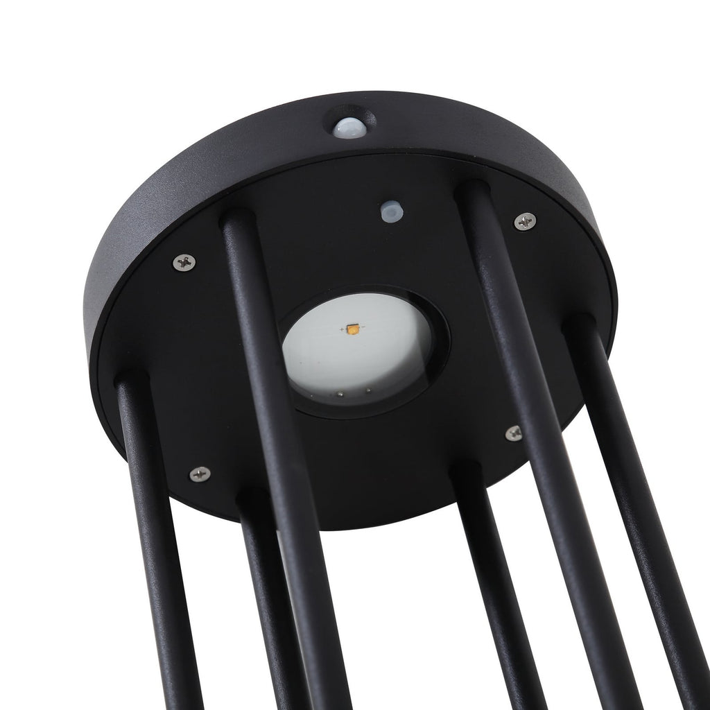 LED solcelle sti-lampe Evelis med bevegelsessensor svart IP54 vinkelbilde