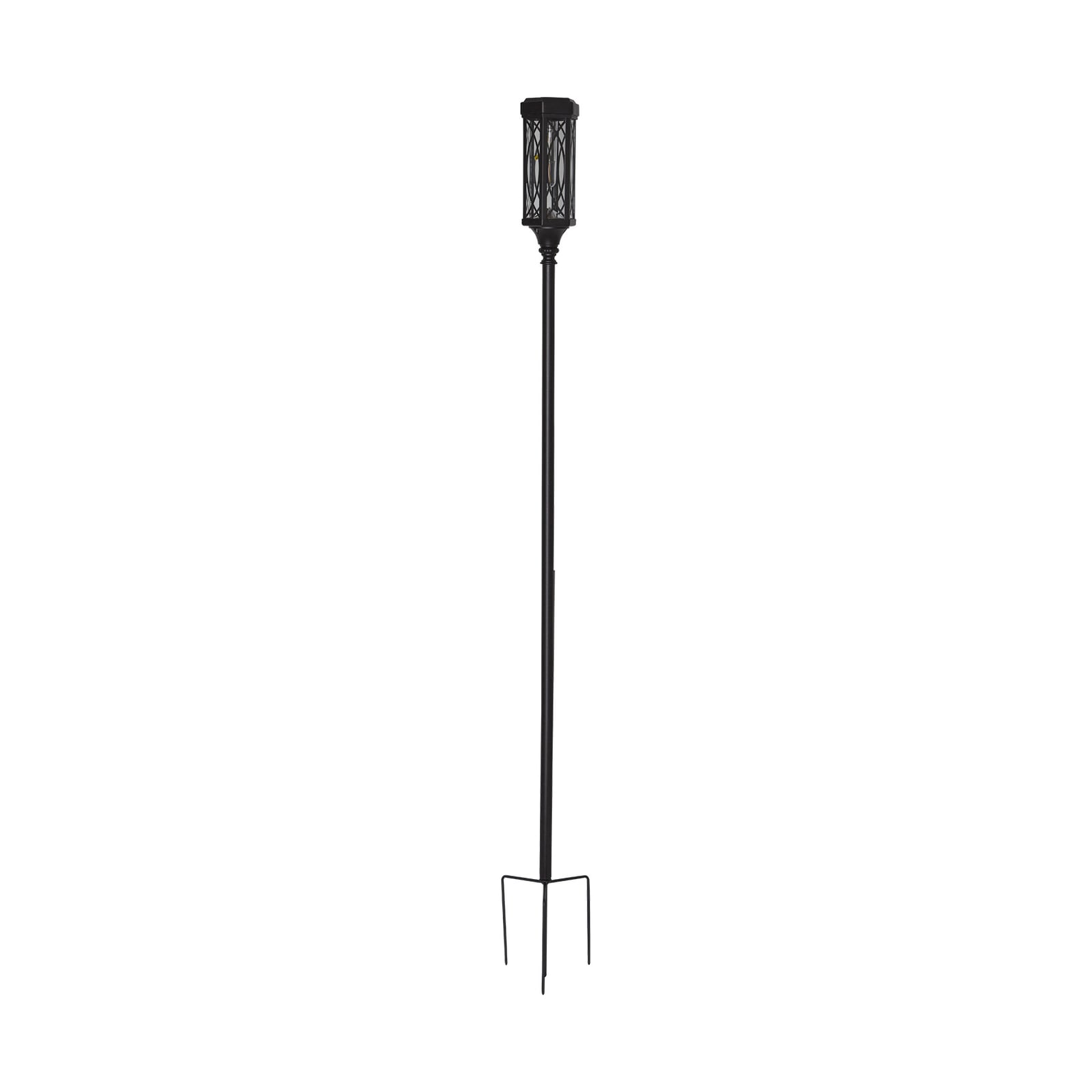 LED solcelle-sti-lampe Folke aluminium 3 høyder IP44 i bruk på sti