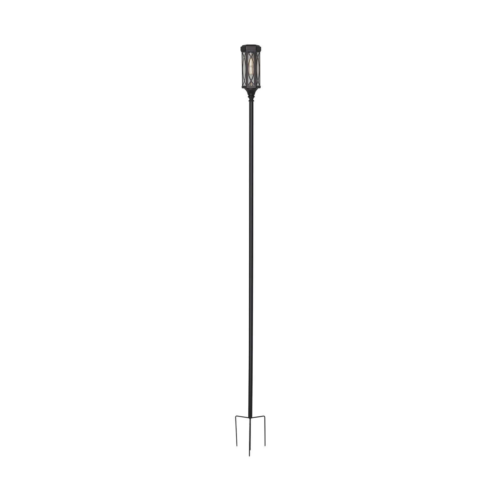 LED solcelle-sti-lampe Folke aluminium 3 høyder IP44 oversikt fra siden
