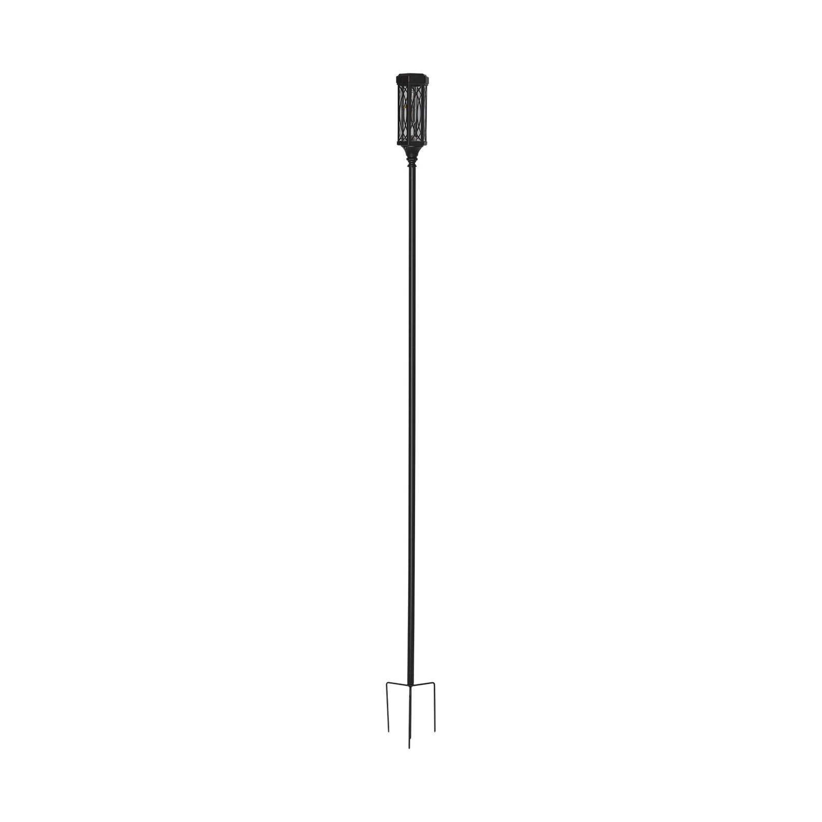 LED solcelle-sti-lampe Folke aluminium 3 høyder IP44 pakket og klar til montering