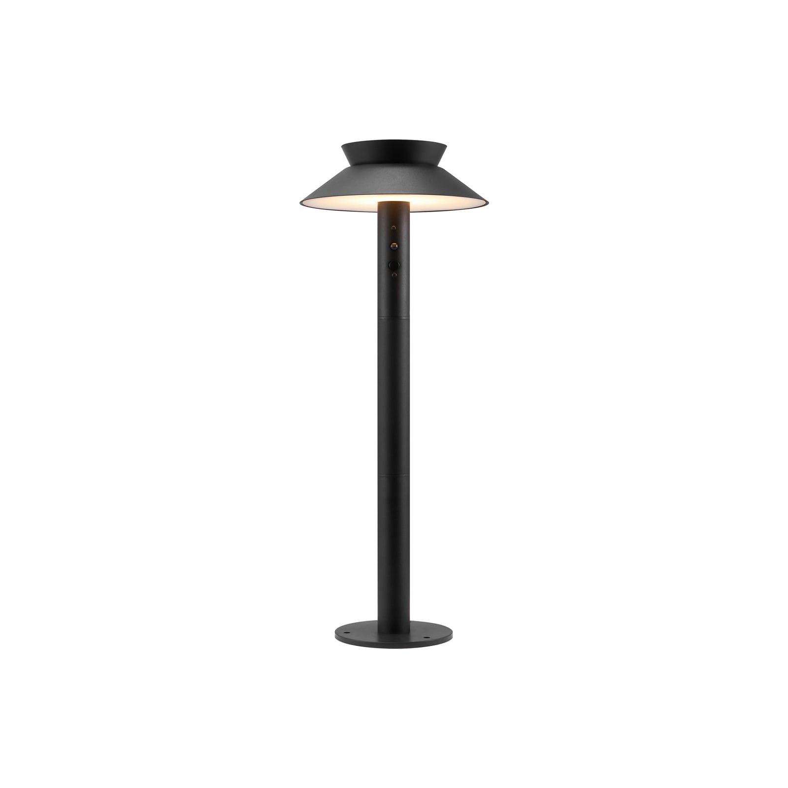LED solcelle sti-lampe Justina med bevegelsessensor svart IP44 forfra