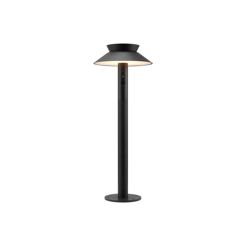 LED solcelle sti-lampe Justina med bevegelsessensor svart IP44 forfra