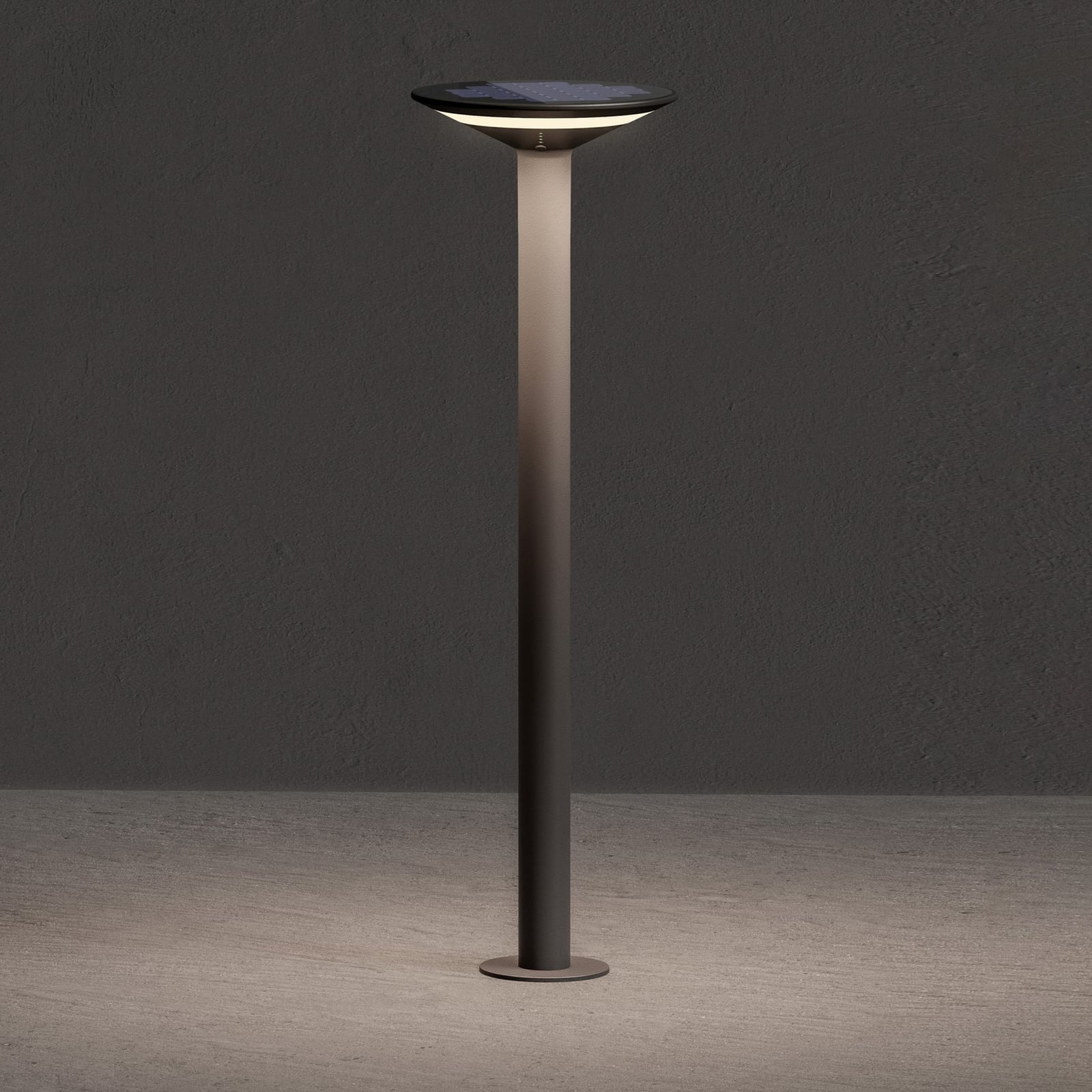 LED solcelle sti-lampe Keope antrasitt aluminium IP65 forsidebilde