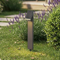 LED solcelle sti-lampe Lestor antrasitt dimbar IP65 sett forfra