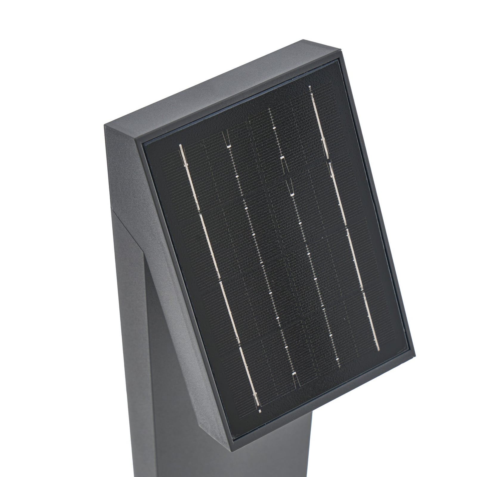 LED solcelle sti-lampe Lestor antrasitt dimbar IP65 lys i mørket