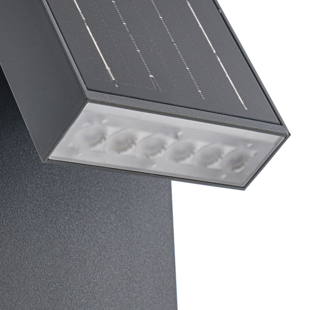 LED solcelle sti-lampe Lestor antrasitt dimbar IP65 hagebelysning