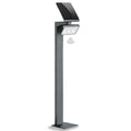 LED solcelle sti-lampe med bevegelsessensor antrasitt IP44 forfra