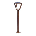 LED solcelle sti-lampe Metro med bevegelsessensor corten IP55 forfra