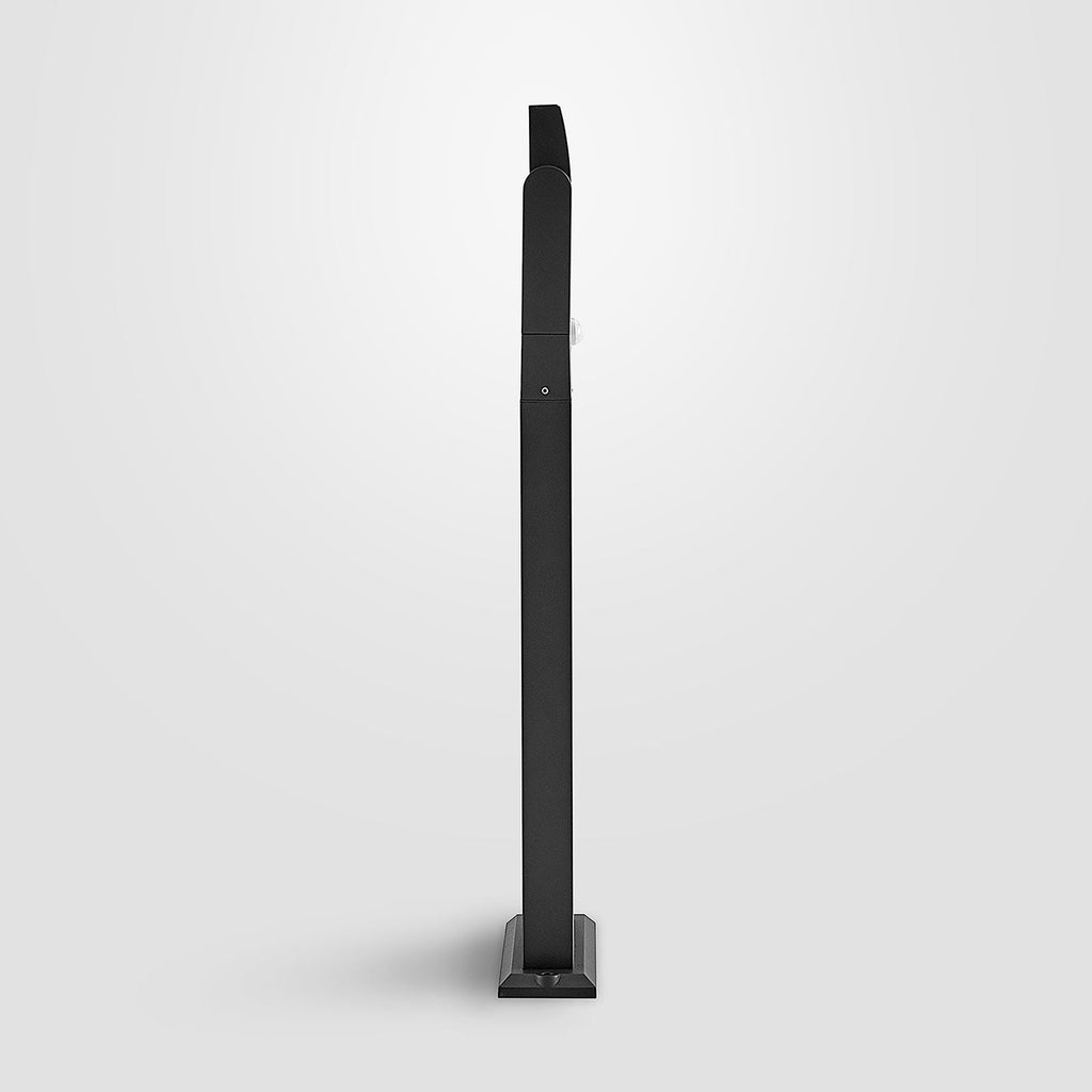 LED solcelle sti-lampe Novalie mørkegrå IP54 sideprofil