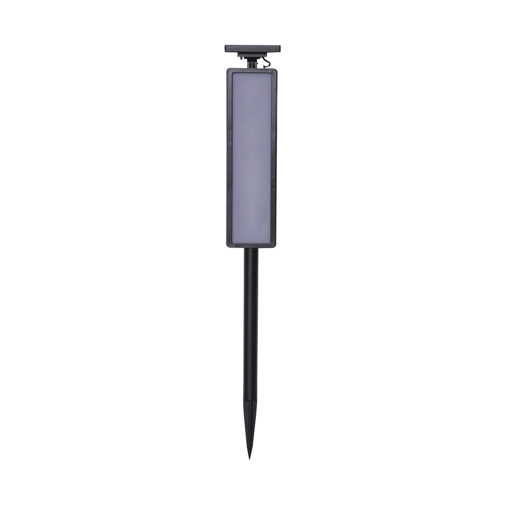 Sideprofil av LED solcelle-sti-lampe Pathy med husnummervisning