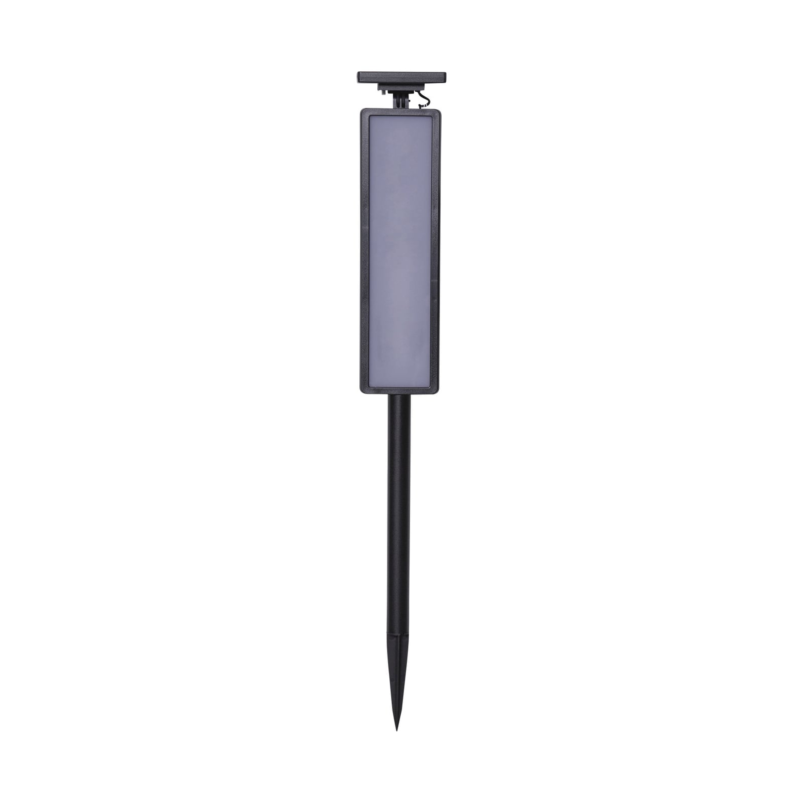 Sideprofil av LED solcelle-sti-lampe Pathy med husnummervisning