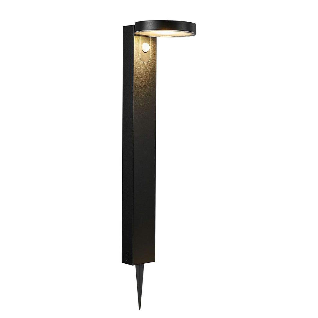 LED solcelle sti-lampe Rica Round montert i hage