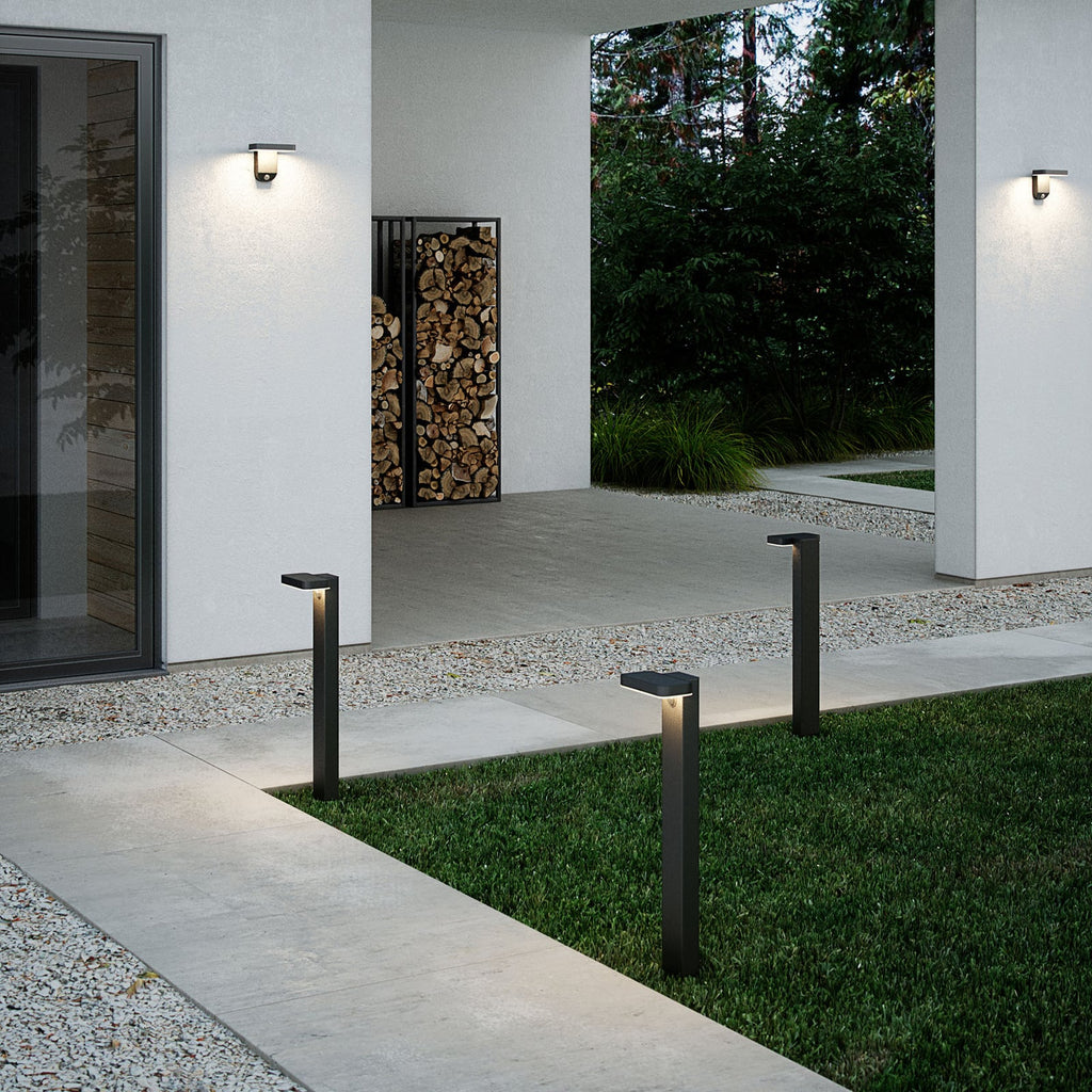 LED solcelle sti-lampe Rica Square bakside