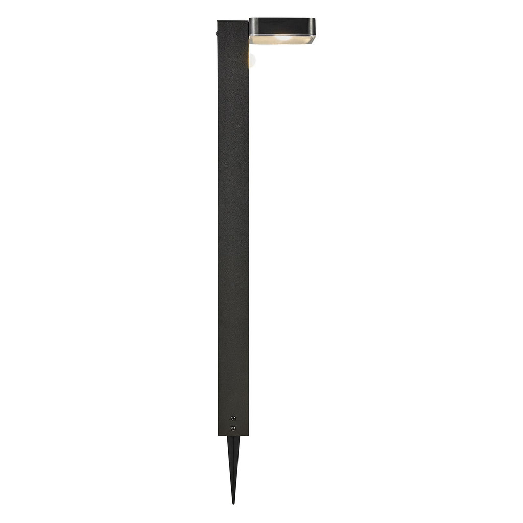 LED solcelle sti-lampe Rica Square sett fra siden