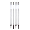 LED solcelle sti-lampe rustfritt stål 4-pack IP44 forfra