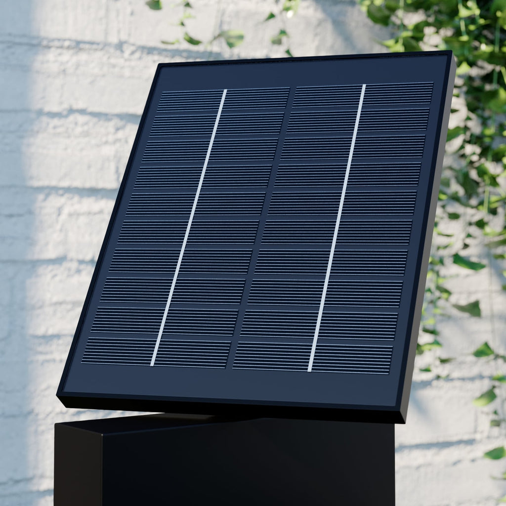 LED solcelle sti-lampe Silvan med bevegelsessensor grafitt solcellepanel