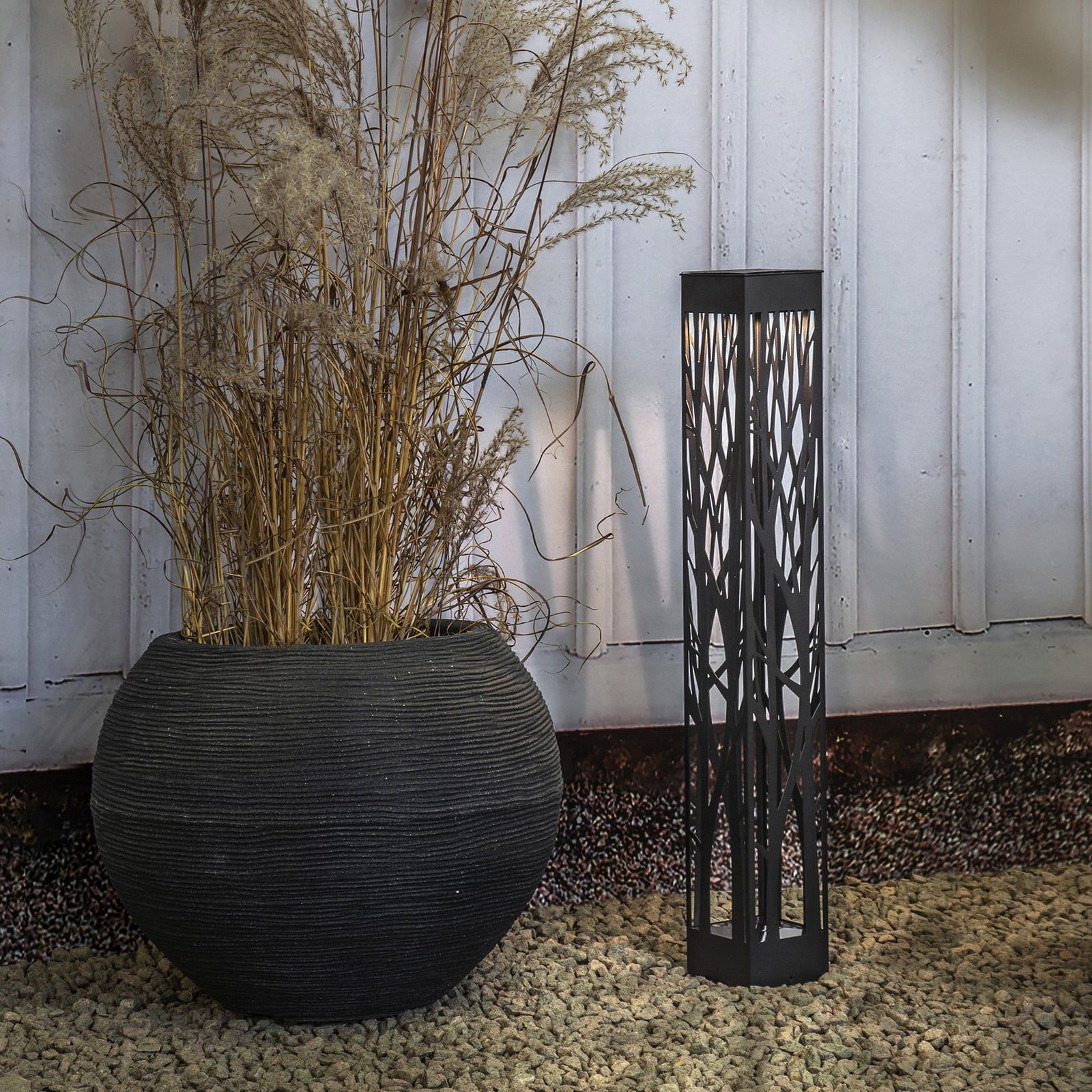 LED solcelle sti-lampe Siranna med skumringssensor bakside