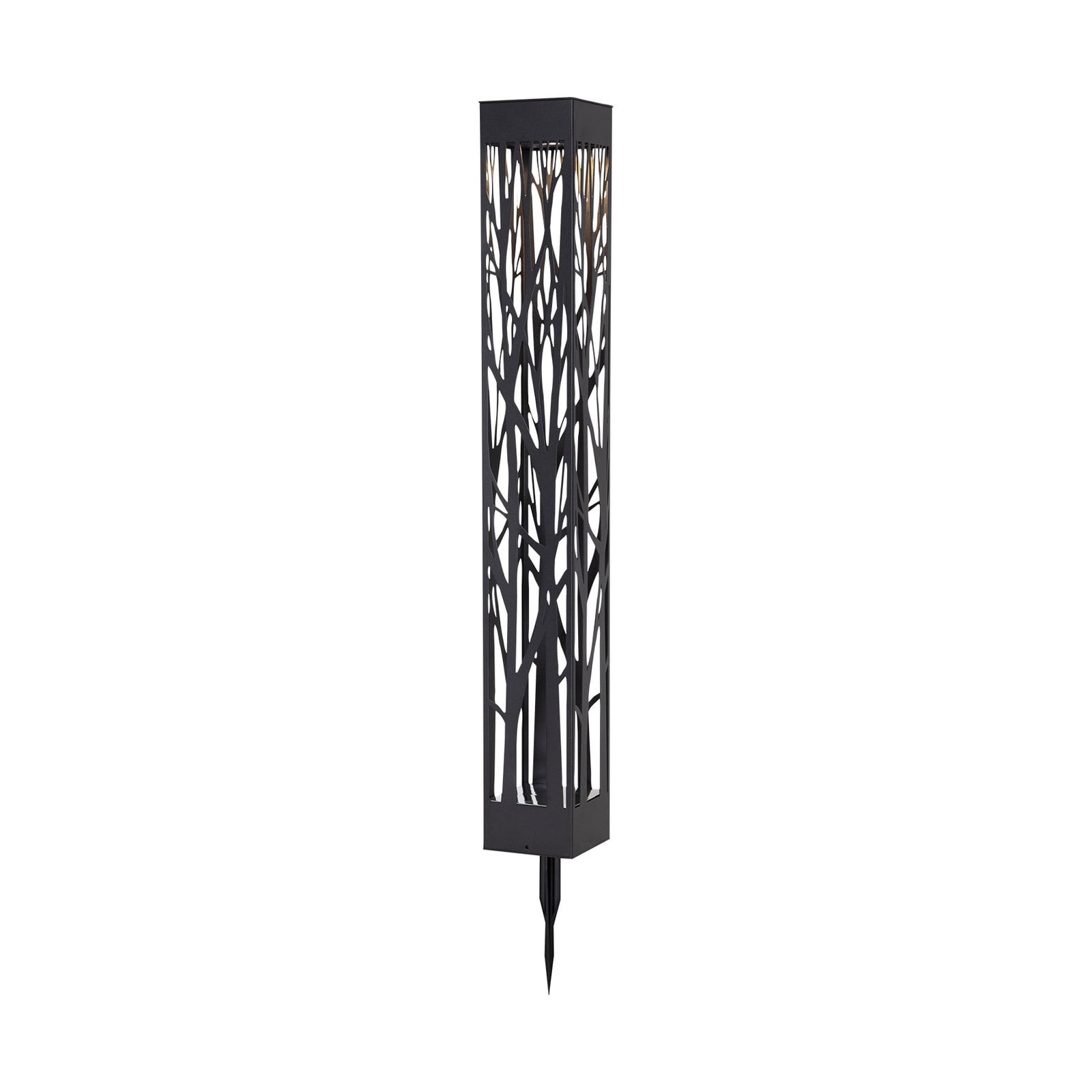 LED solcelle sti-lampe Siranna med skumringssensor nærbilde