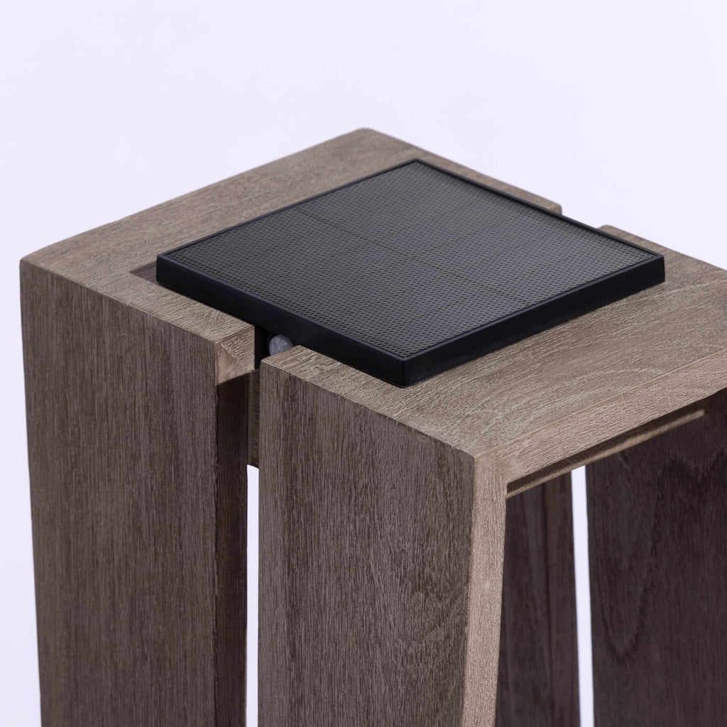 Bevegelsessensor på LED solcelle sti-lampe Skaal med sensor dimbar teak