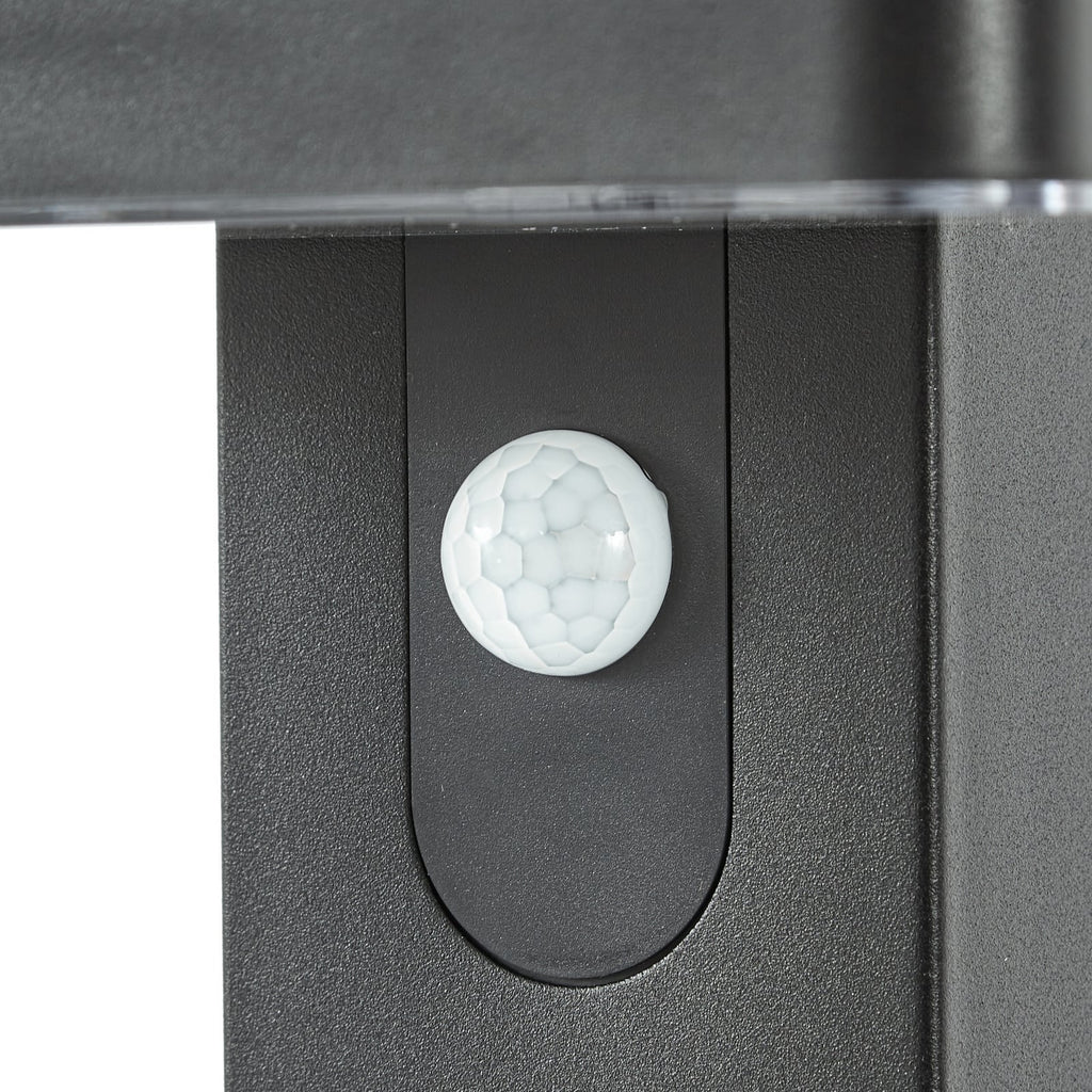 LED solcelle sti-lampe Tarlson kantet antrasitt jordspyd detalj