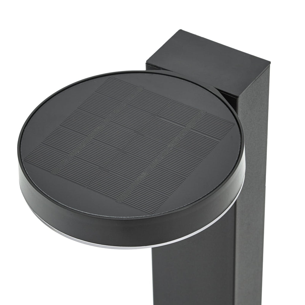 LED solcelle sti-lampe Tarlson rund antrasitt med bevegelsessensor