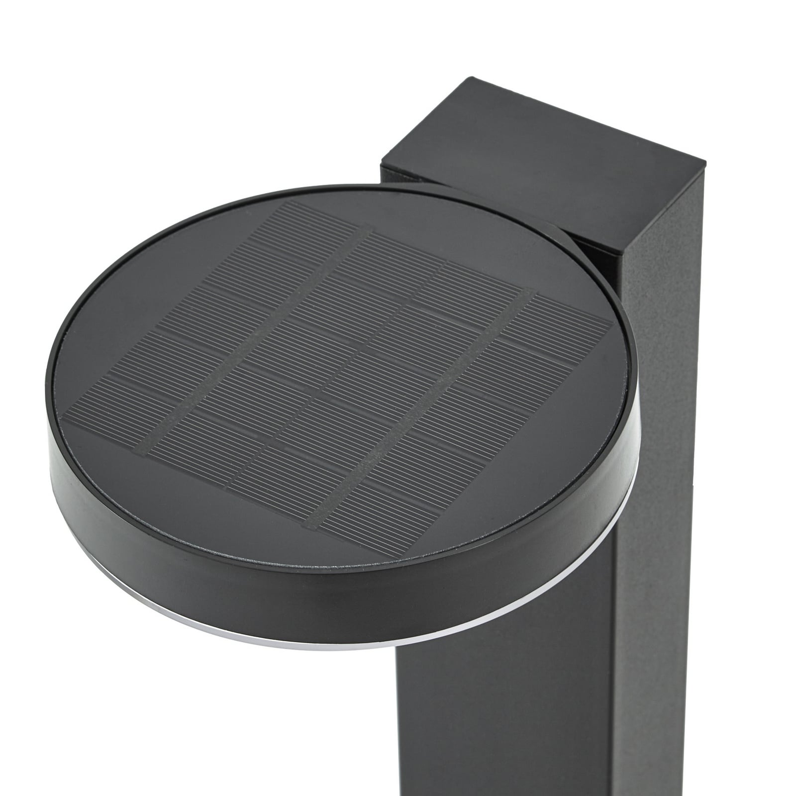 LED solcelle sti-lampe Tarlson rund antrasitt med bevegelsessensor