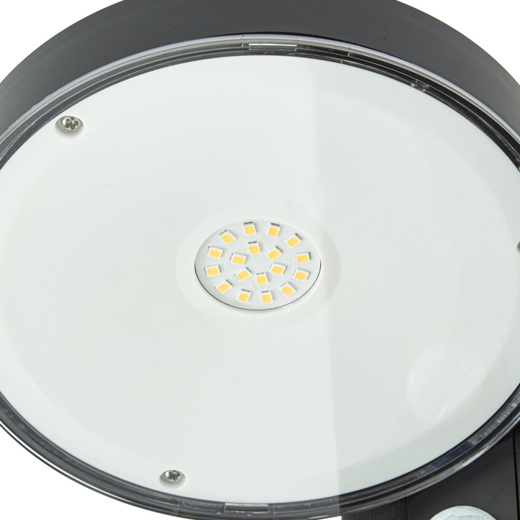 LED solcelle sti-lampe Tarlson rund antrasitt sideprofil