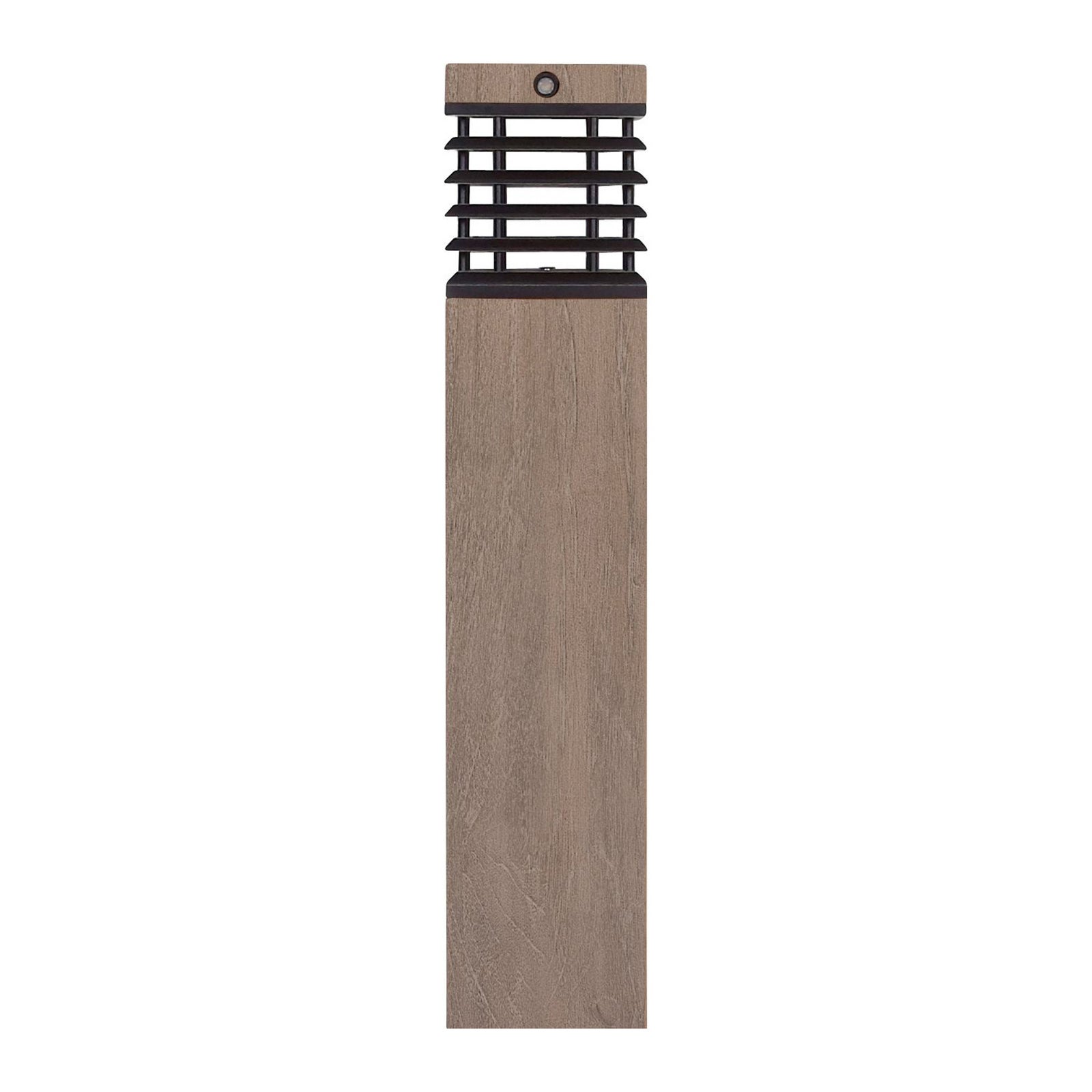 LED solcelle sti-lampe Tekura teak/grå 75 cm detalj