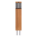 LED solcelle sti-lampe Tekura teak/grå 75 cm sett forfra
