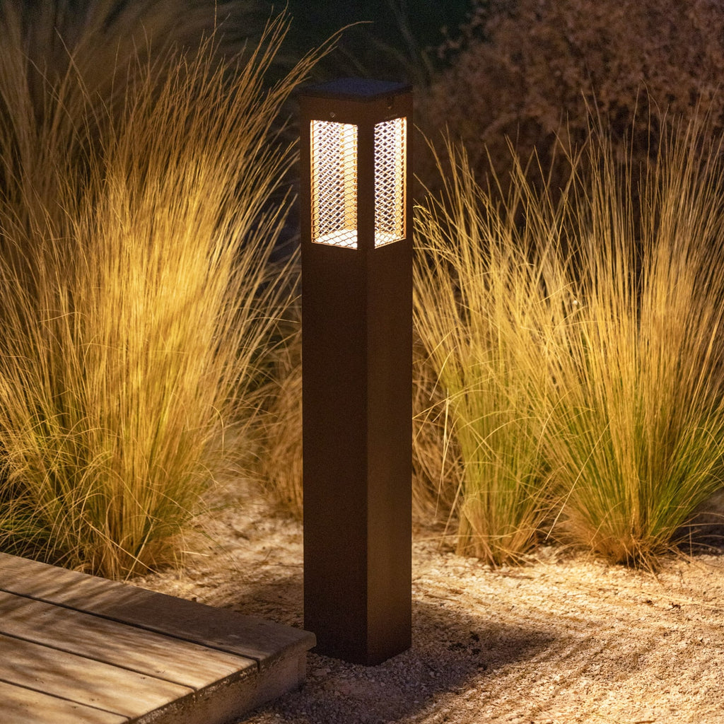 LED solcelle sti-lampe Tradition med bevegelsessensor bakside