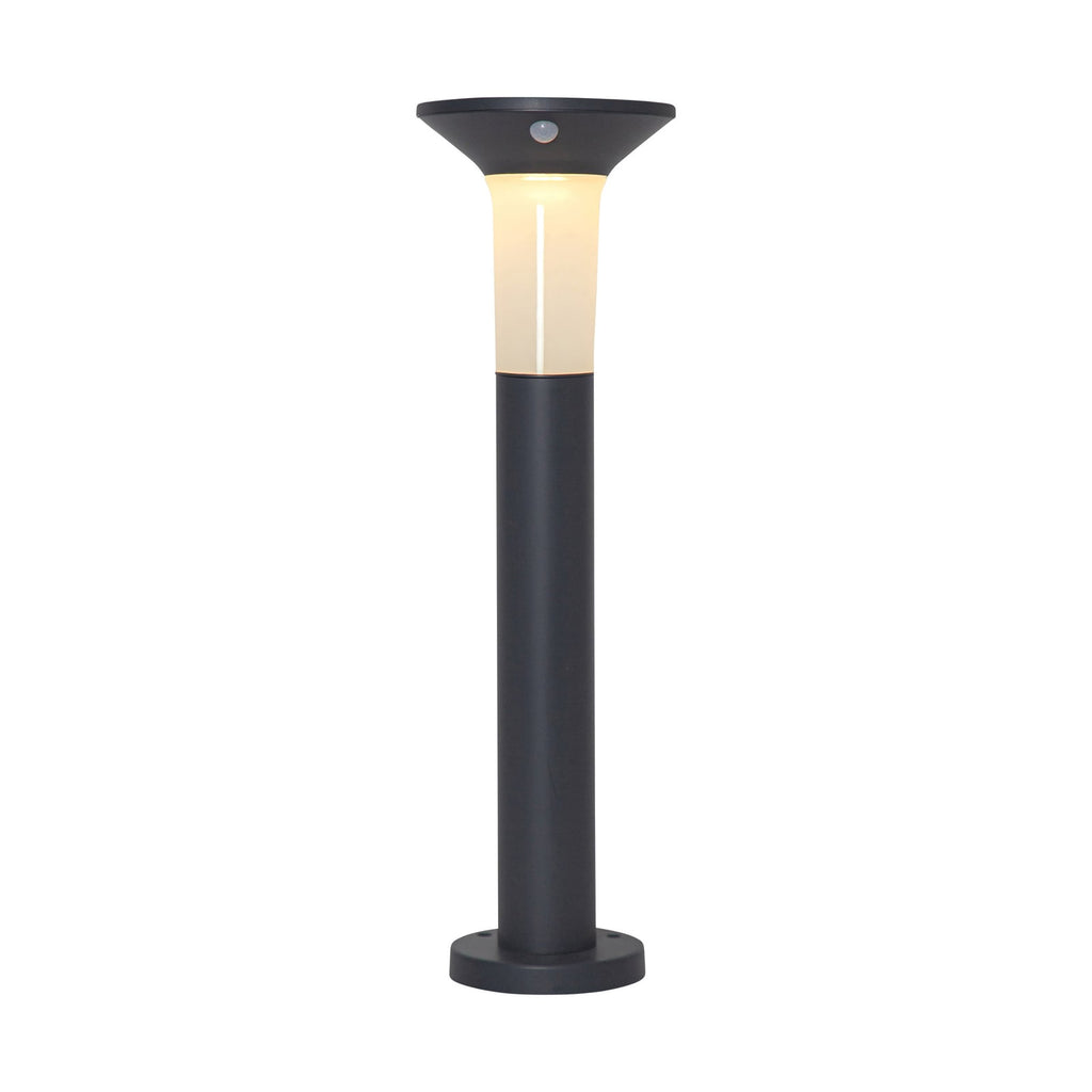 LED solcelle sti-lampe Valta med bevegelsessensor IP44 montert i hage