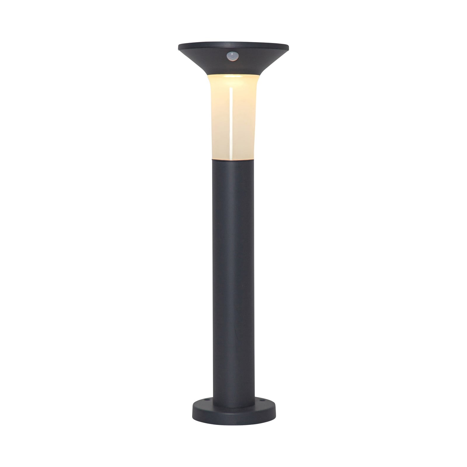 LED solcelle sti-lampe Valta med bevegelsessensor IP44 montert i hage