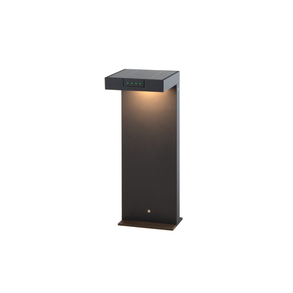 LED solcelle stolpelampe ALA GROUND MINI antrasitt forfra