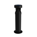LED solcelle-stolpelampe Avery svart plast H40 cm sett forfra
